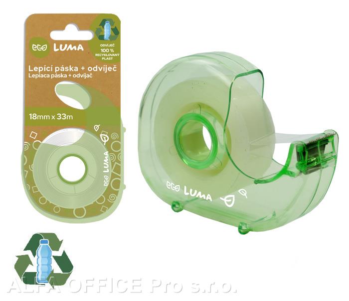 Lepicí páska s odvíječem ECO LUMA - 18 mm x 33 m