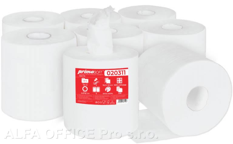 Papírové ručníky v rolích PrimaSOFT MAXI - 2 vrstvé / 110 m