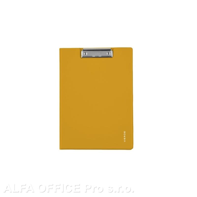 Dvojdeska A4 VERDE s klipem - hořčicová