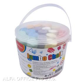 Křídy na chodník KEYROAD - 20 ks / kyblík