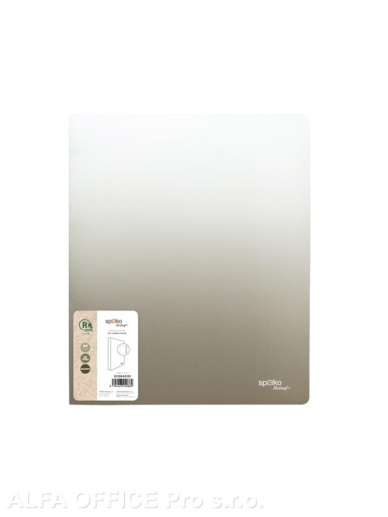 Pořadač A4 kroužkový Gradient - 4-kroužek / šedá