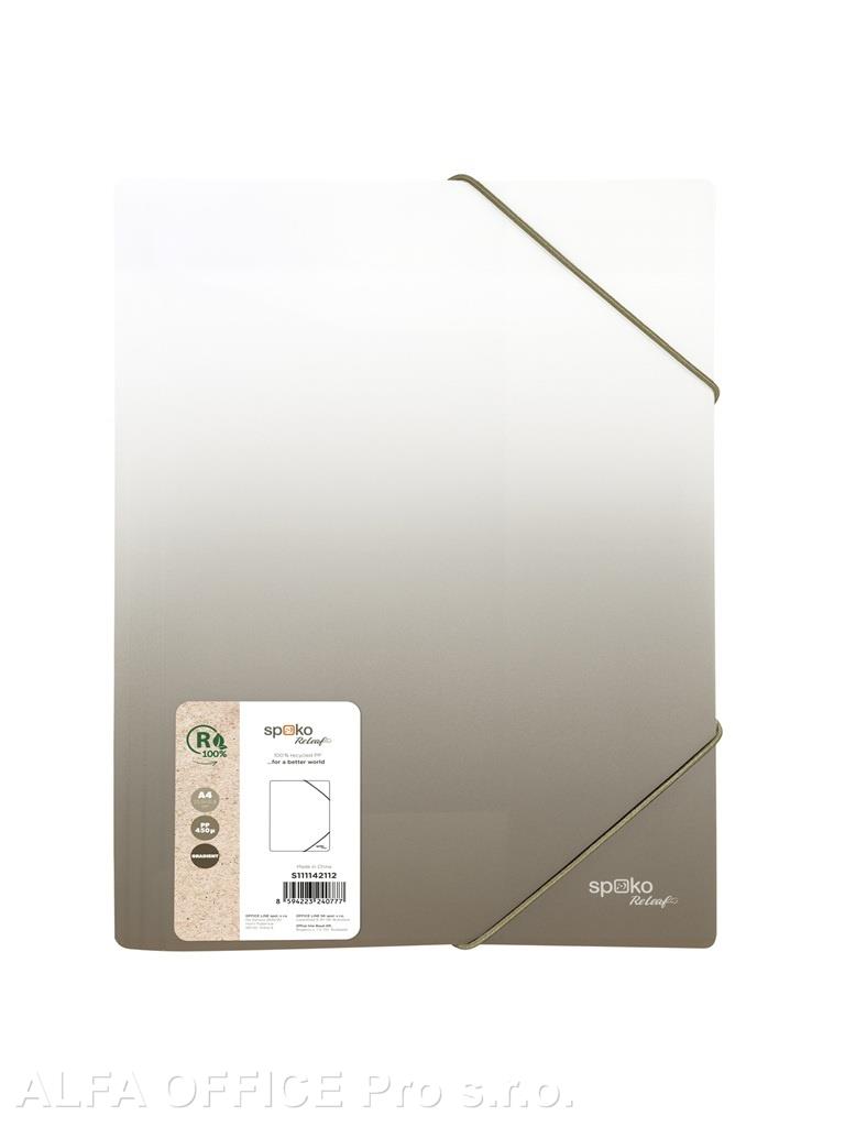 Spisové desky A4 s gumou Gradient - šedá