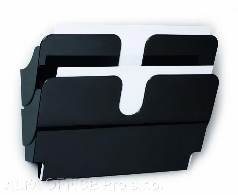 Držák na prospekty DURABLE magnetický - 2 / A4 černý / na šířku