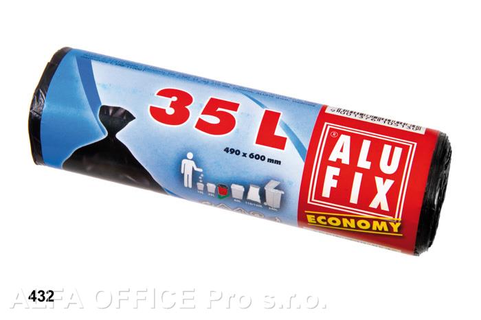 Pytle do koše Alufix Basic - 60x50cm / 35l / 8my / 30ks / černá