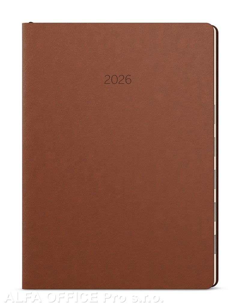 Diář MAXIM - B5 / denní / hnědá