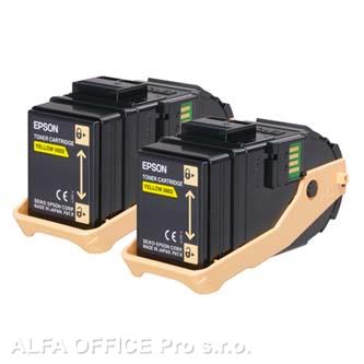 Epson originální toner C13S050606, yellow, 15000str., Epson Aculaser C9300N, Dual pack