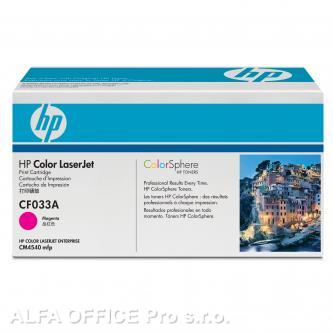 HP originální toner CF033A, magenta, 12500str., HP 646A, HP Color LaserJet CM4540, 4540f, 