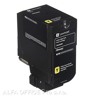  Lexmark originální toner 74C0H40, yellow, 12000str., high capacity, Lexmark CS72 