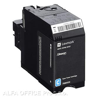  Lexmark originální toner 75B0020, cyan, 10000str., high capacity, Lexmark CS727, 