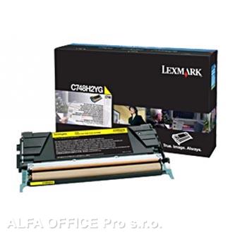  Lexmark originální toner C748H2YG, yellow, 10000str., high capacity, Lexmark C74 