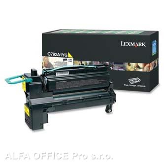  Lexmark originální toner C792A1YG, yellow, 6000str., Lexmark C792, X792 