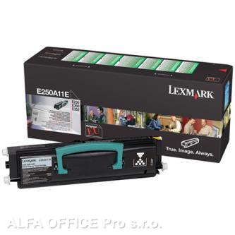  Lexmark originální toner E250A11E, black, 3500str., return, Lexmark E250, E35x 