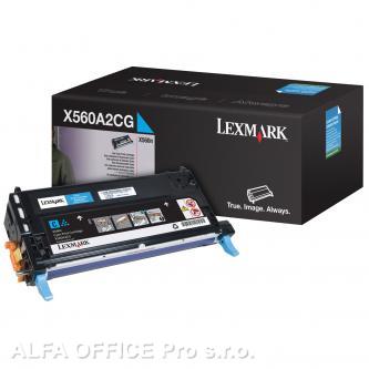  Lexmark originální toner X560A2CG, cyan, 4000str., Lexmark X560N, X560dn 