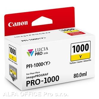 Canon originální ink 0549C001, yellow, 3365str., 80ml, PFI-1000Y, Canon imagePROGRAF PRO-1