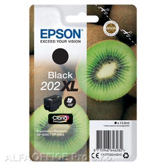 Epson originální ink C13T02G14010, 202 XL, black, 1x13.8ml, Epson XP-6000, XP-6005