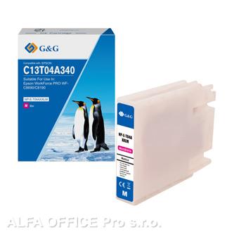  G&G kompatibilní ink s C13T04A340, magenta, 8000str., NP-E-T04AXXLM-A, pro Epson 