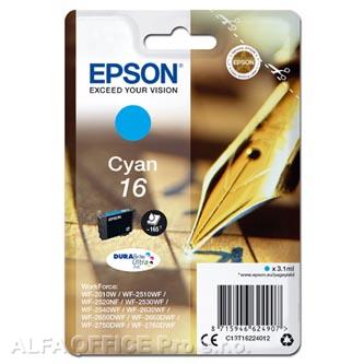 Epson originální ink C13T16224012, T162240, cyan, 3.1ml, Epson WorkForce WF-2540WF, WF-253