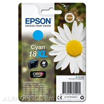 Epson originální ink C13T18124012, T181240, 18XL, cyan, 6,6ml, Epson Expression Home XP-10