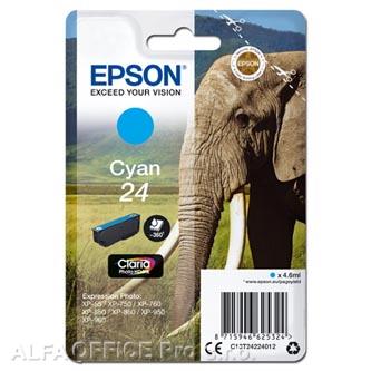 Epson originální ink C13T24224012, T2422, cyan, 4,6ml, Epson