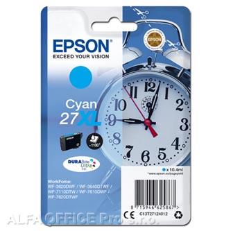 Epson originální ink C13T27124012, 27XL, cyan, 10,4ml, Epson WF-3620, 3640, 7110, 7610, 76