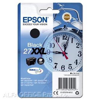 Epson originální ink C13T27914012, 27XXL, black, 34,1ml, Epson WF-3620, 3640, 7110, 7610, 