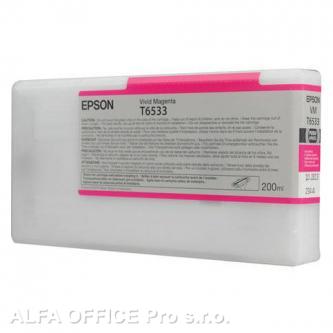 Epson originální ink C13T653300, vivid magenta, 200ml, Epson Stylus Pro 4900
