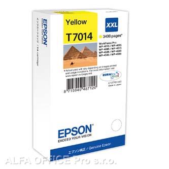 Epson originální ink C13T70144010, XXL, yellow, 3400str., Epson WorkForce Pro WP4000, 4500