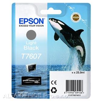 Epson originální ink C13T76074010, T7607, light black, 25,9ml, 1ks, Epson SureColor SC-P60