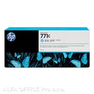 HP originální ink B6Y12A, HP 771C, light cyan, 775ml, HP Designjet Z6200, Z6600, Z6800