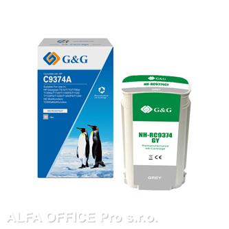  G&G kompatibilní ink s C9374A, grey, NH-RC9374GY, pro HP Designjet T1100, T770 