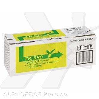 Kyocera originální toner TK590Y, yellow, 5000str., 1T02KVANL0, Kyocera FS-C 2026/2126MFP