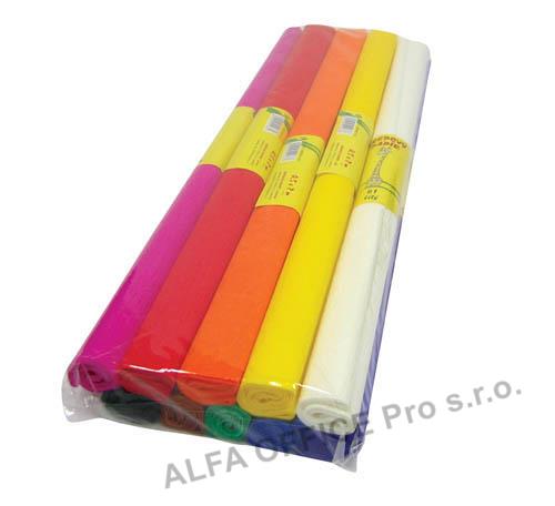 Krepový papír - role / 50 x 200 cm / oranžová