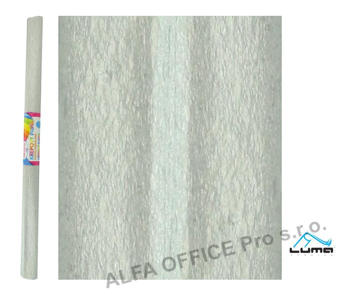 Krepový papír - stříbrná / 50 x 200 cm