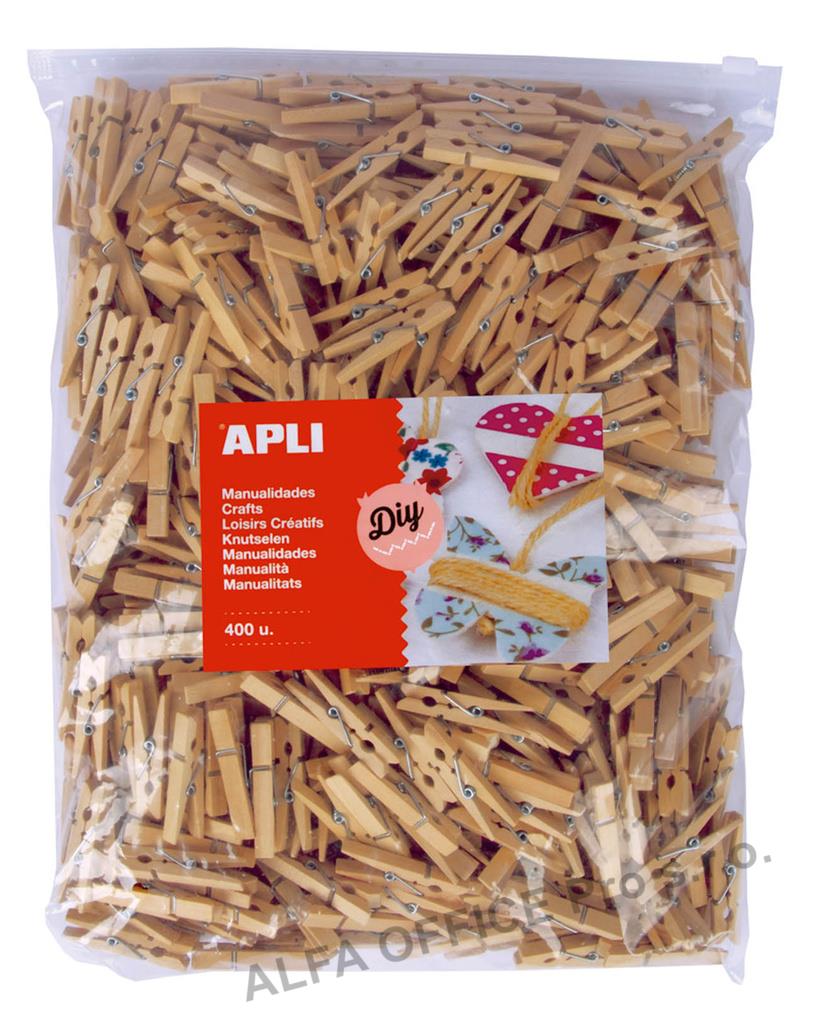 Dřevěné kolíčky APLI Jumbo přirodní / 400 ks