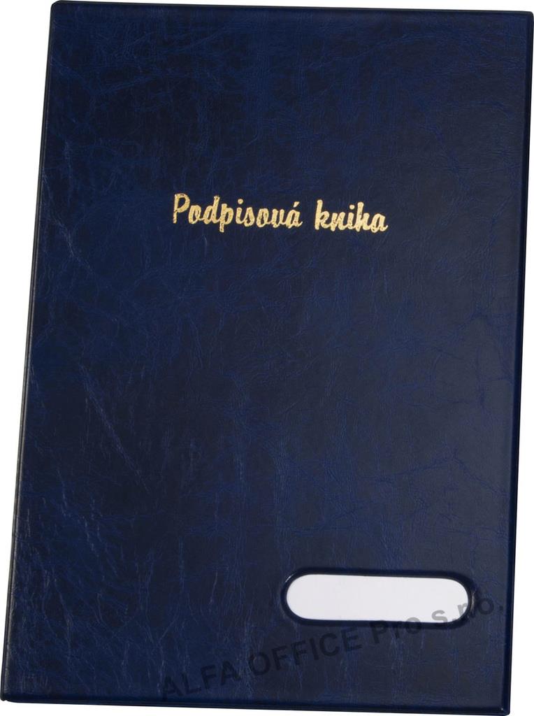 Kniha podpisová Hanibal - imitace kůže / modrá