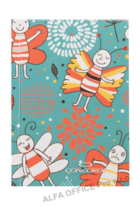 Kniha záznamní lepená Concorde - A5 / čtvereček / 100 listů