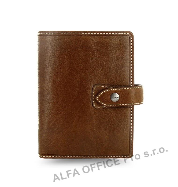 Filofax Malden A7 kapesní týdenní oříškově hnědá