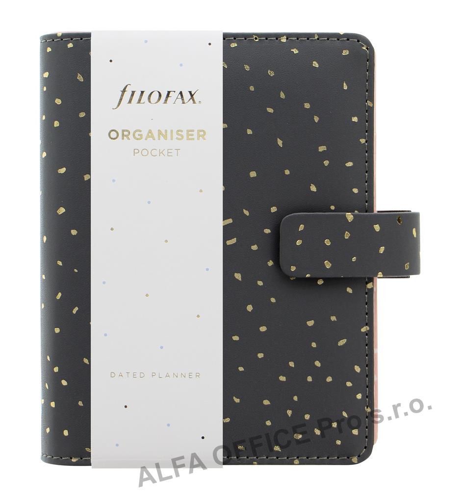 Diář Filofax Confetti kapesní / Charcoal