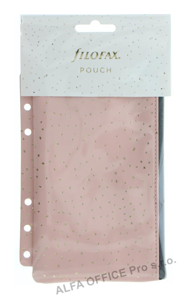 Náplň Multi Filofax Confetti osobní A5 penál na zip / Rose Quartz
