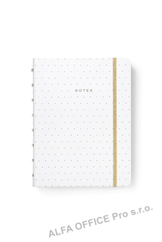 Blok Filofax Notebook Moonlight bílá - A5/56l