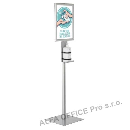 Dávkovače čistícího gelu - Na stojanu včetně informačního klip rámu pro objem 1