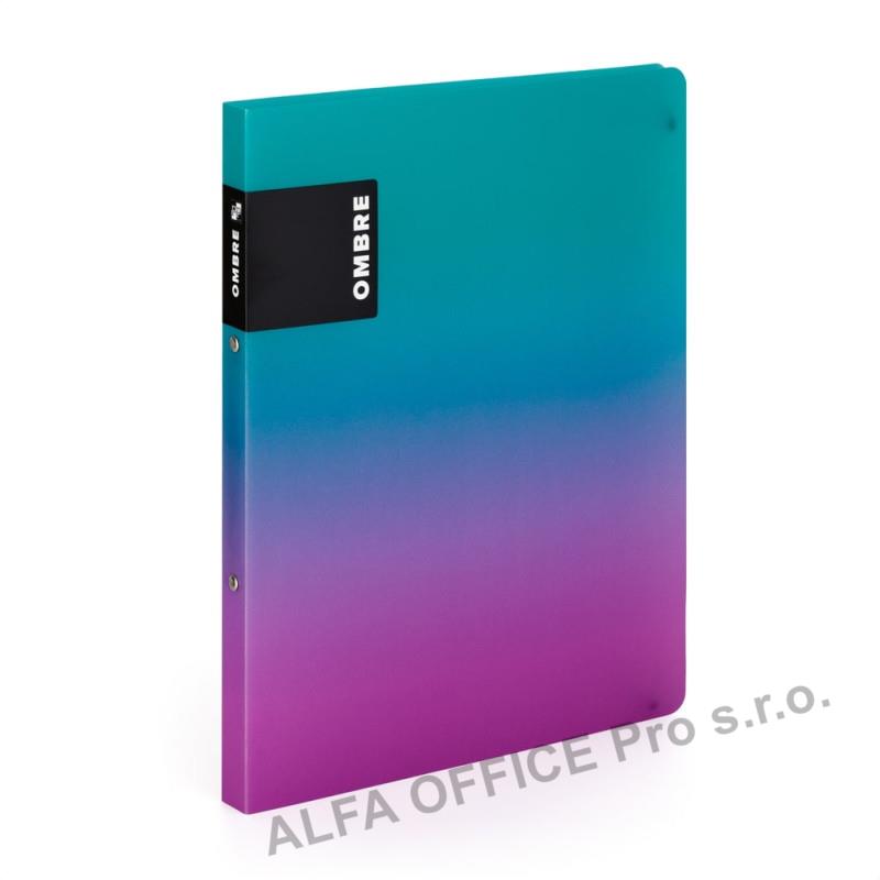 Desky A4 kroužkové OMBRE - 2 kroužek / růžová