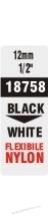 Pásky D1 nylonová flexibilní pro elektronické štítkovače DYMO - 12 mm x 3,5 m černý tisk /