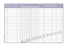 Optys 1269 kniha příchodů a odchodů 32 listů A4