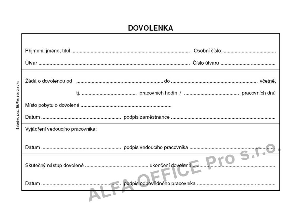 Dovolenka Baloušek A6 / 50 listů / ET075
