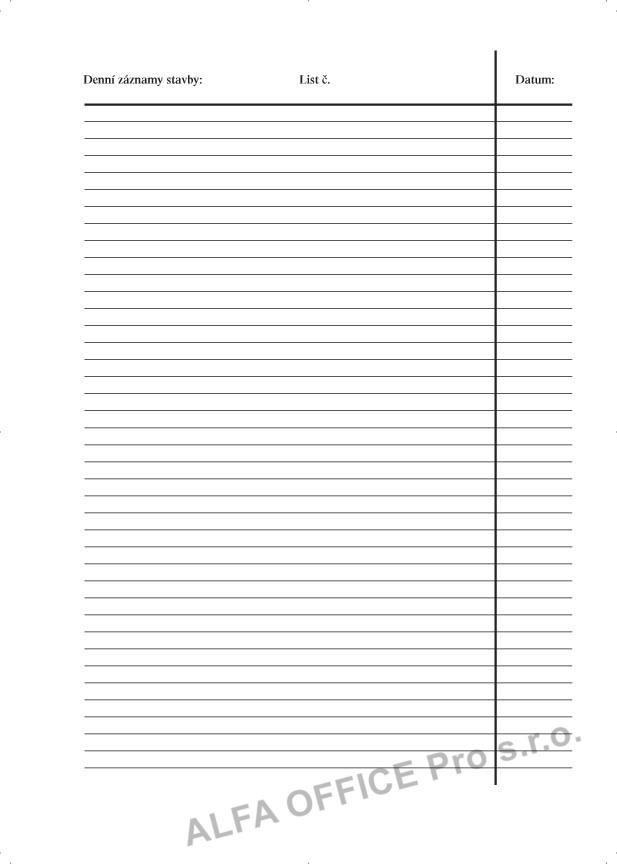 MSK 7400401 stavební a montážní deník 3 x 20 listů NCR A4