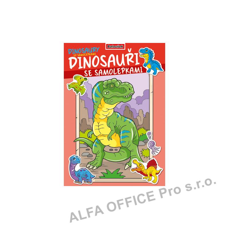 Omalovánka A4 se samolepkami - Dinosauři