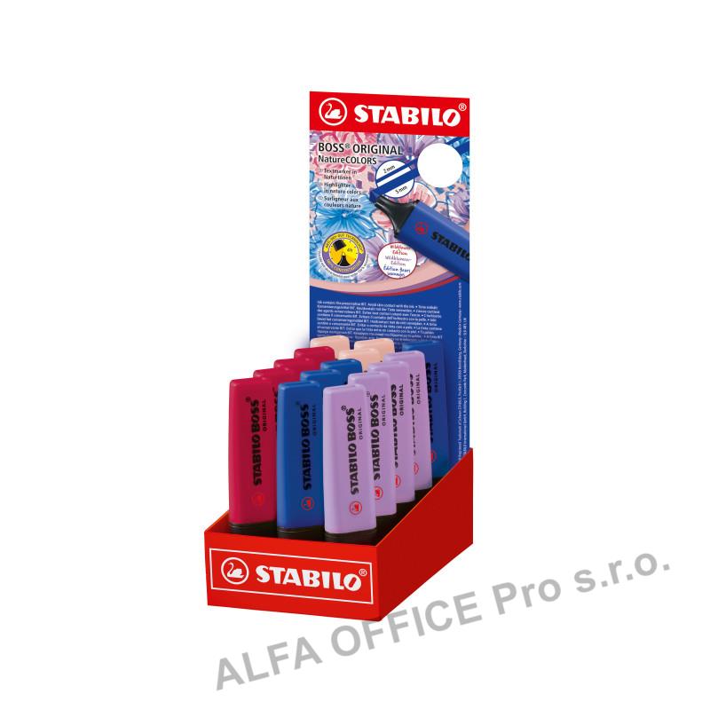 Zvýrazňovač STABILO® BOSS NatureCOLORS Wildflower / sada 15 ks