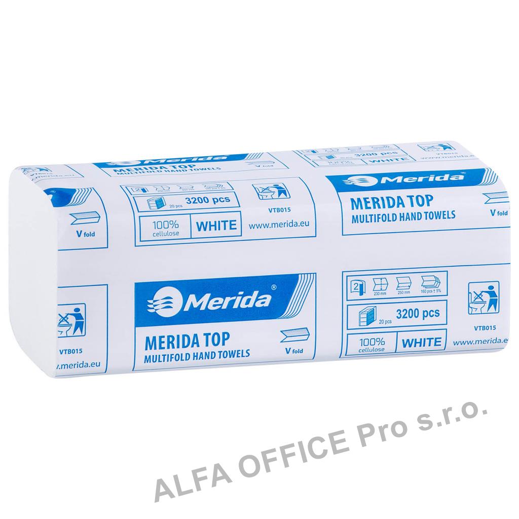 Papírové ručníky skládané Z-Z Merida bílé / 2-vrstvé / 160 ks