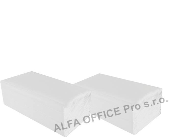 Papírové ručníky skládané Z-Z PrimaSOFT bílé / 1-vrstvé / 250 ks